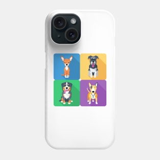 dog icon flat design Phone Case