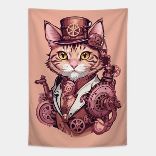 Steampunk, Cat venturer, Victorian Cat Tapestry