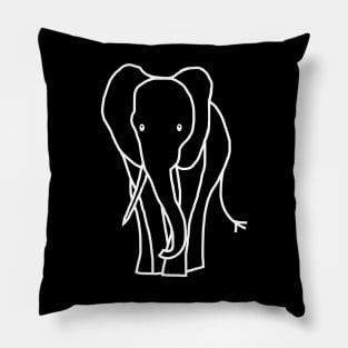 Ghost Elephant Minimal Pillow