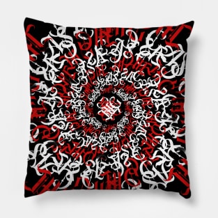 Calligraphy Black Pillow