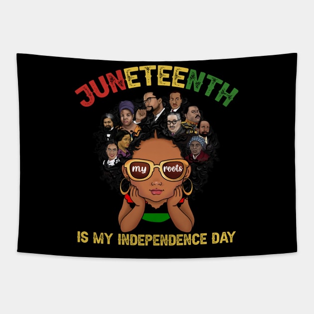 Juneteenth 1865 Juneteenth Is My Independence Day Women Kid Tapestry by Sandra Holloman