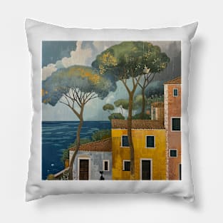 Cozy village Pillow