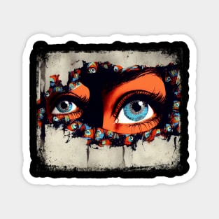 Graffiti Wall Eye Art Magnet