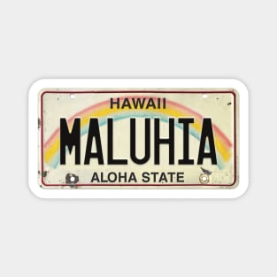 Maluhia Vintage Hawaii License Plate Magnet