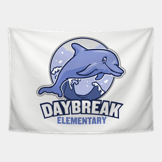 Daybreak Dolphin Elementary School Gear Tapestry by bajeffs