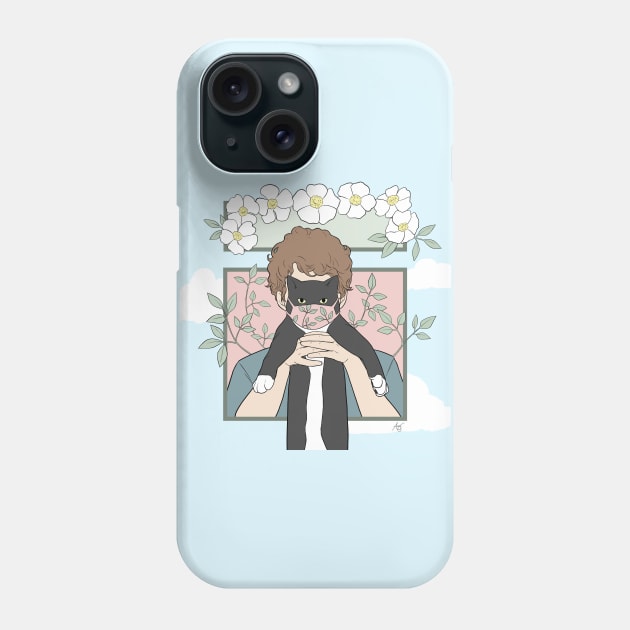 Tuxedo Mask Cat Phone Case by Avery Ota