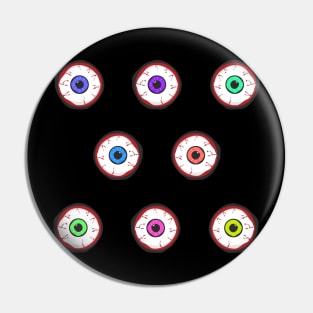 Eyeball Colors, Halloween Pin