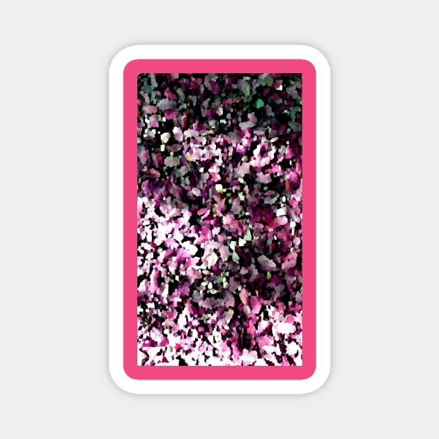 Floral pink leaves abstract Magnet by COLORAMA