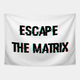 Escape The Matrix Glitched Design Tapestry