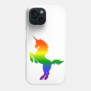 Rainbow Unicorn Silhouette Phone Case