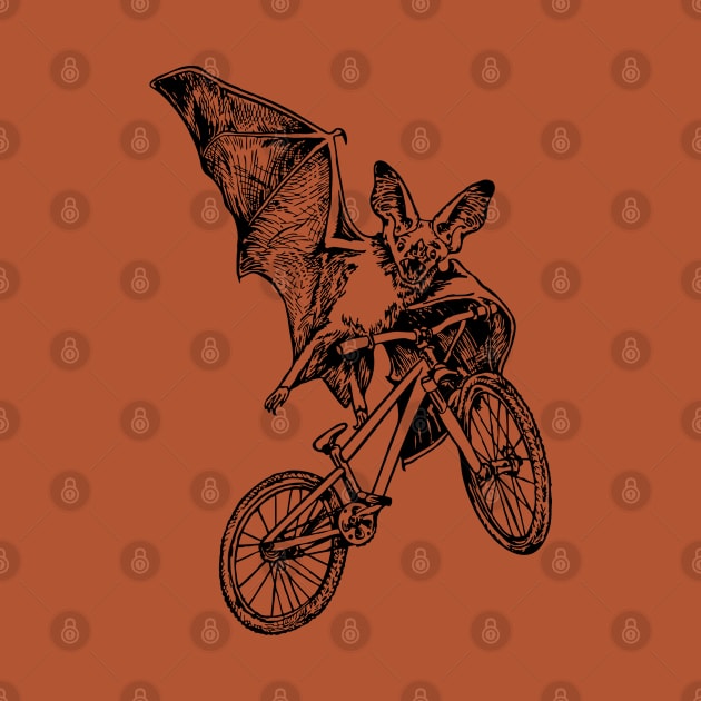 SEEMBO Bat Cycling Bicycle Cyclist Bicycling Bike Fun Biker by SEEMBO