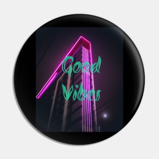 Good Vibes Vaporwave Outrun Vintage Pin