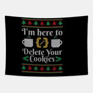 Delete Cookies Nerd informatic student Ugly sweater Tapestry