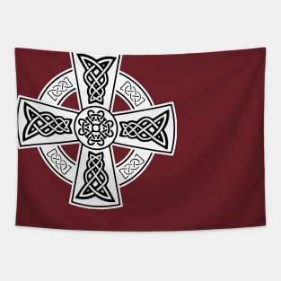 Celtic High Cross Decorative Knotwork 2 Tapestry