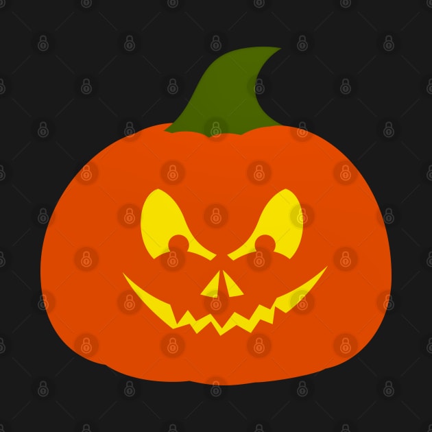 Halloween Cheerful Lively Friendly Pumpkin Face by koolteas