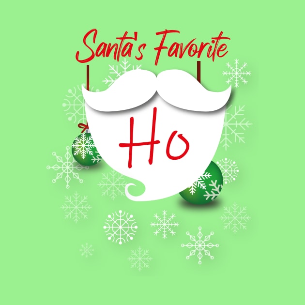 santas favorite ho with snowflakes by MerchSpot