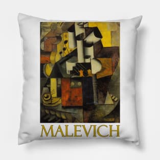 Musical Instrument by Kazimir Malevich Pillow