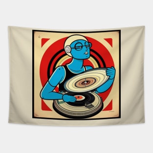 Pop Surrealism Vinyl Record Player Tapestry