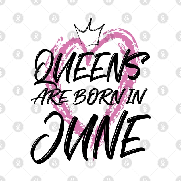 Queens are born in June by V-shirt