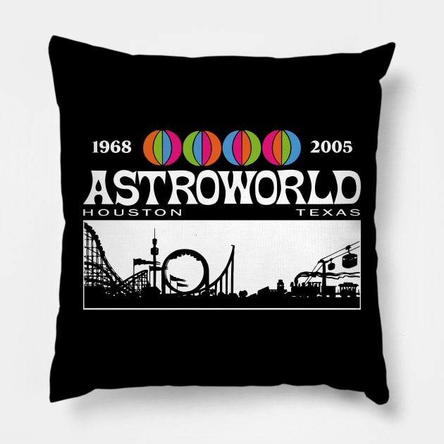 Astroworld Houston Pillow by BrutalGrafix Studio