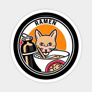 Cute Japanese Cat ramen Magnet