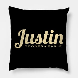 Justin Townes Earle typography Pillow