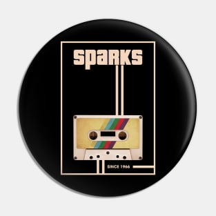 Sparks Music Retro Cassette Tape Pin