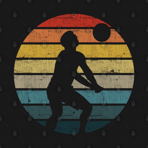 Beach volleyball Silhouette On A Distressed Retro Sunset product by theodoros20