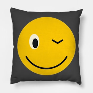 Winking smiley Pillow