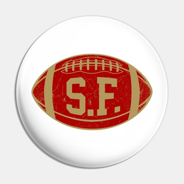 SF Retro Football - White Pin by KFig21