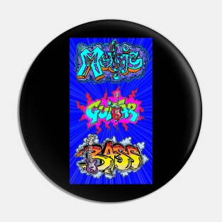 Graffiti Gamer Music Art Pop Pin