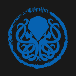 Cthulhu Logo Blue T-Shirt