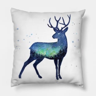 Reindeer with Galaxy Pillow