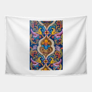 Russian style floral seamless pattern Tapestry