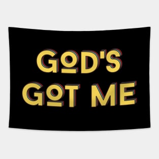 God's Got Me | Christian Typography Tapestry