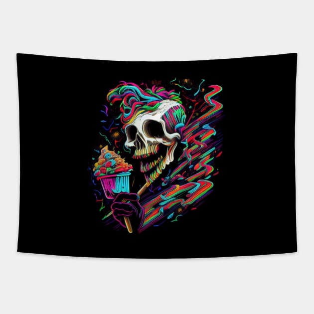 Cereal Killers - Skull Cupcake? Tapestry by seantwisted