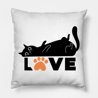 black cat lover Pillow