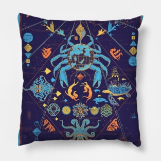 Cartography Ocean Exploration Pillow