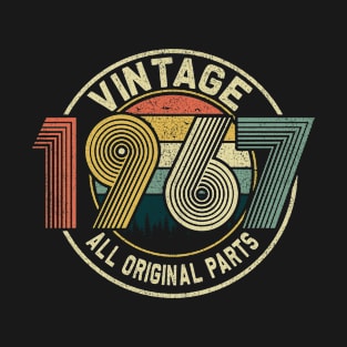 Retro Vintage 1967 57th Birthday Gift Men Women 57 Years Old T-Shirt