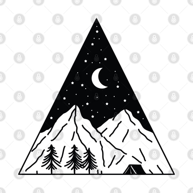 Night Camping Triangle by quilimo