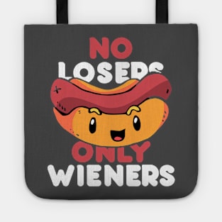 No Losers Only Wieners Kawaii Hot Dog Tote