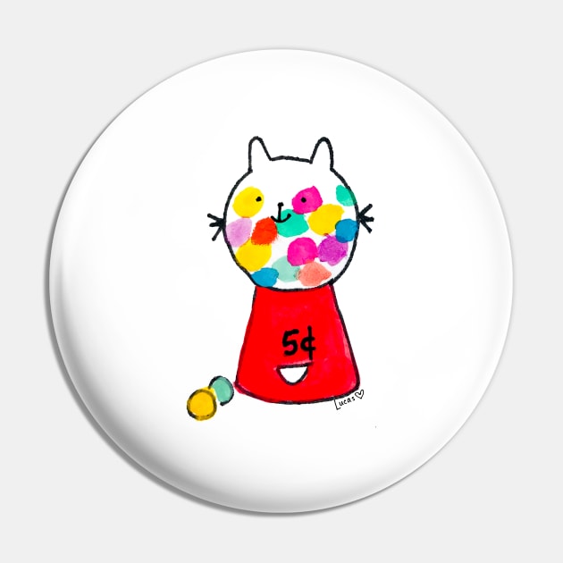 Cat Gumball Machine Pin by Lady Lucas