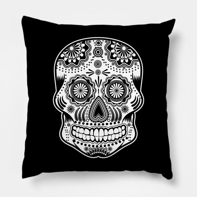 Sugar Skull Pillow by Ancello