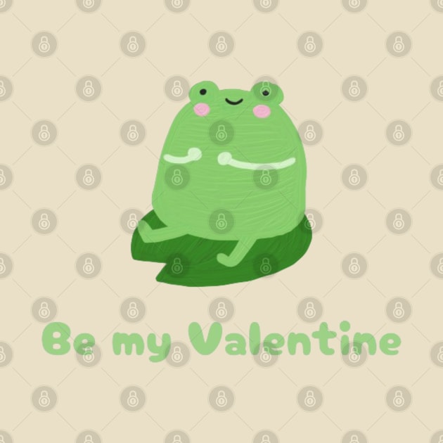 Be My Valentine Frog Funny by Alexander S.