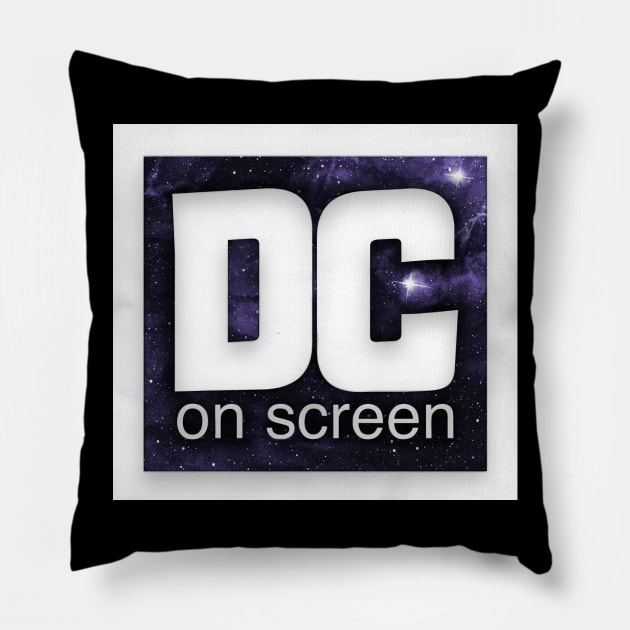 DC on SCREEN Podcast Logo (Stars) Pillow by DC on SCREEN