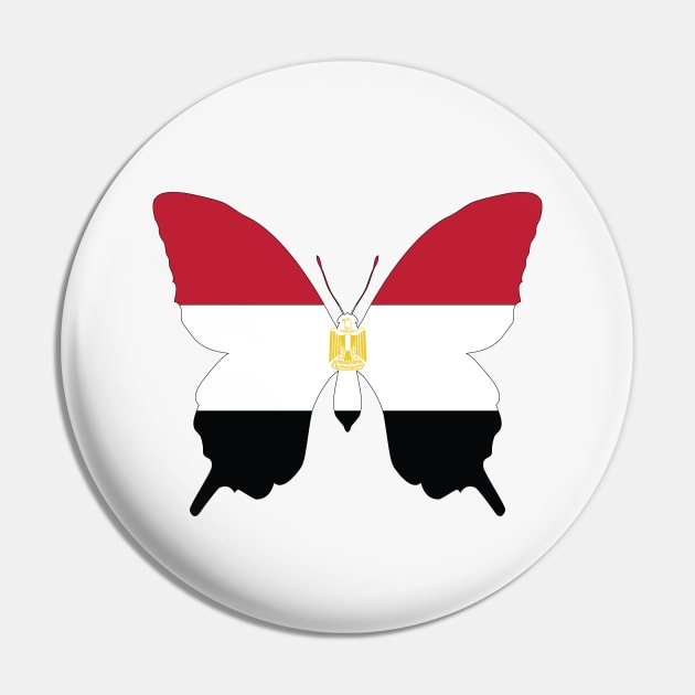 Egyptian Butterfly Egypt Flag Pin by mstory