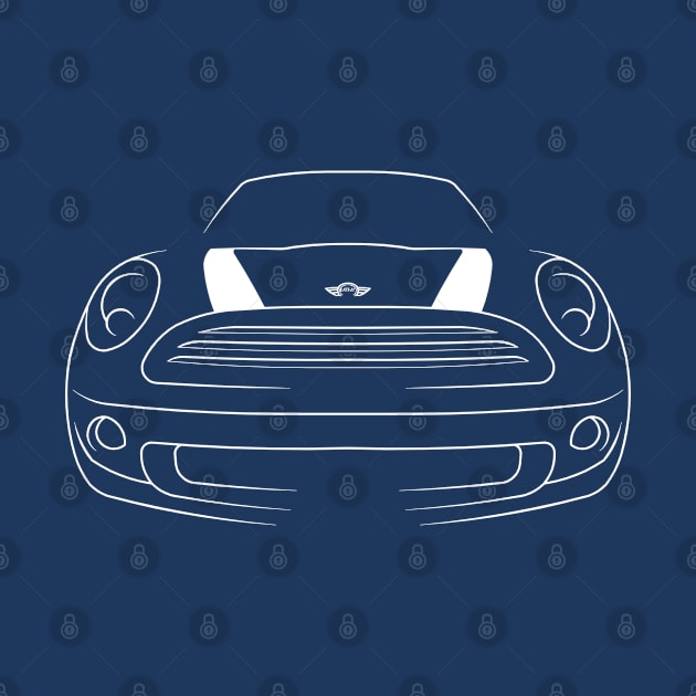 Mini Cooper S - front stencil, white by mal_photography