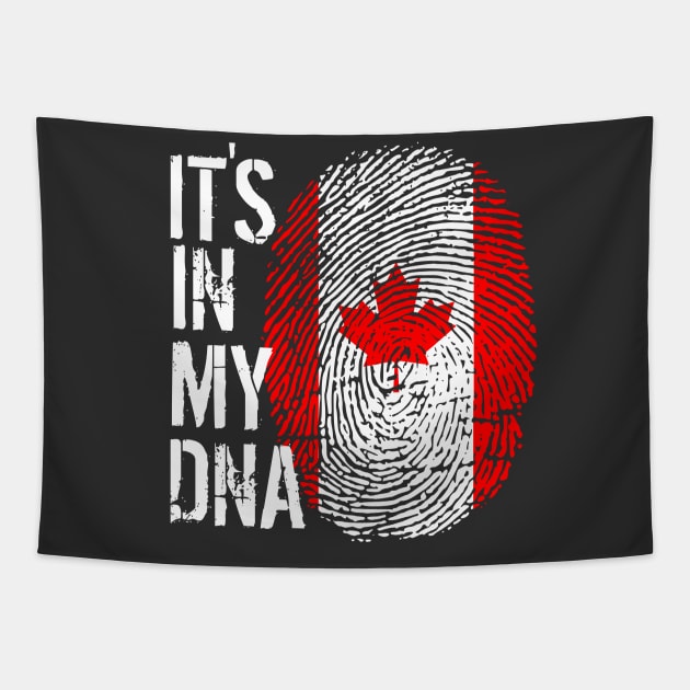 Canada Flag Fingerprint My Story DNA Canadian Tapestry by Your Culture & Merch