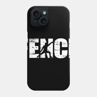 Distressed Look Fencing Gift For Fencers Phone Case