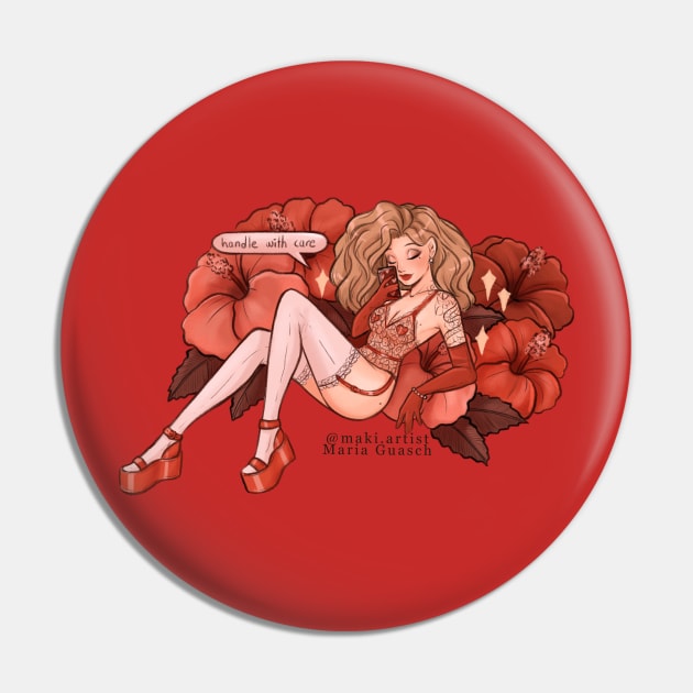 St Valentine day girl Pin by Maki.artist